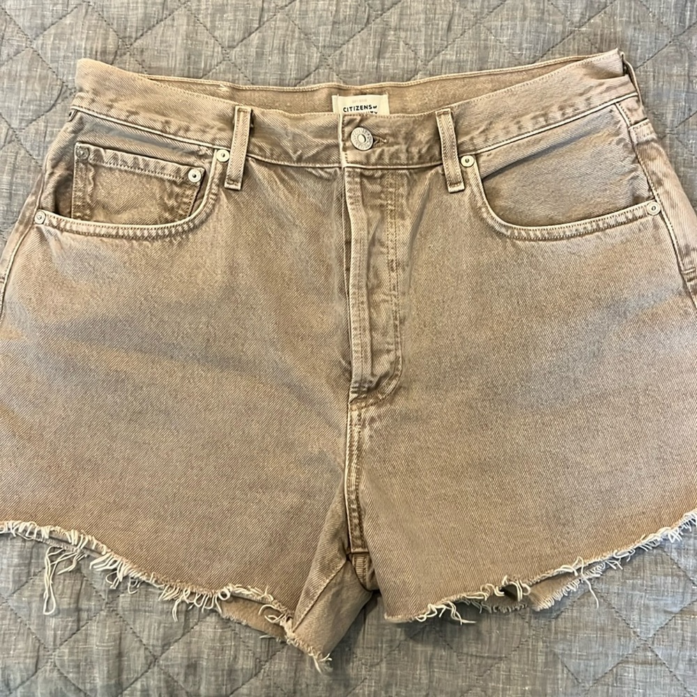 Citizens of Humanity Marlow Denim Shorts – High Rise Cutoff, Size 29 Raw Hem